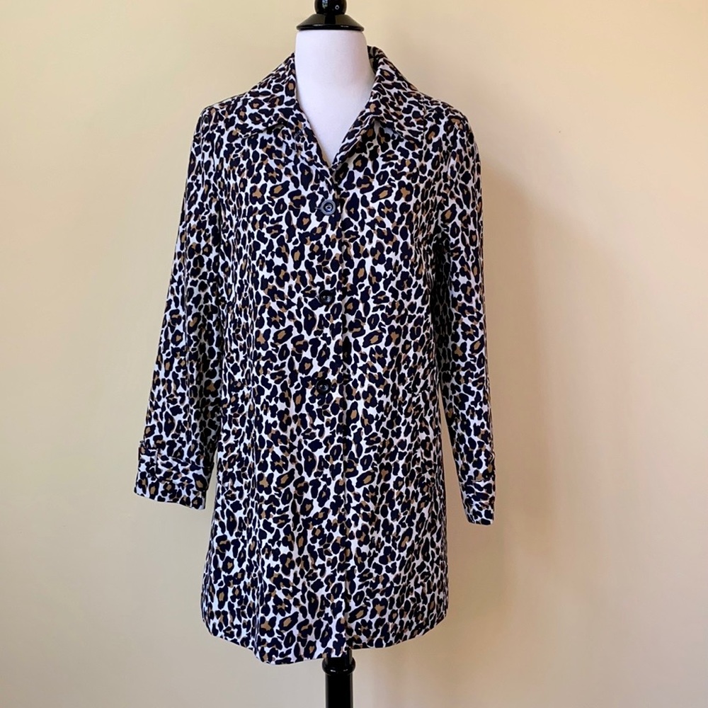 Forever 21 Animal Print Long Blazer Jacket